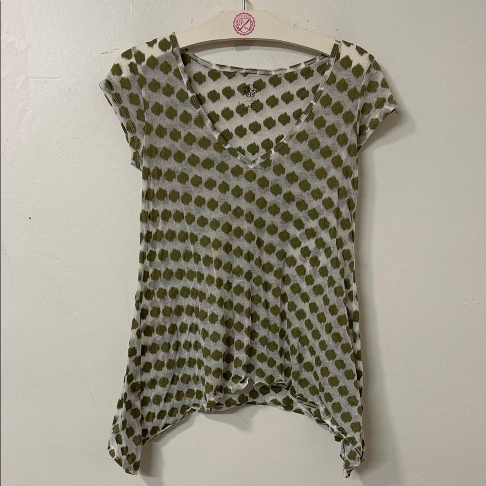 Jessica Simpson Green Polka Dot Top Y2K